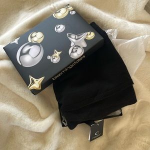 Bloomingdale’s black cashmere scarf. Brand new with tags still on